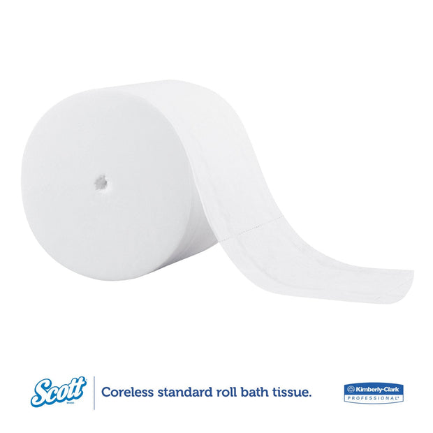 Scott Essential Coreless Srb Bathroom Tissue, Septic Safe, 2-Ply, White, 1000 Sheets/Roll, 36 Rolls/Carton - KCC04007