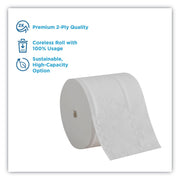Georgia-Pacific Compact Coreless Bath Tissue, Septic Safe, 2-Ply, White, 750 Sheets/Roll, 36/Carton - GPC19371CT