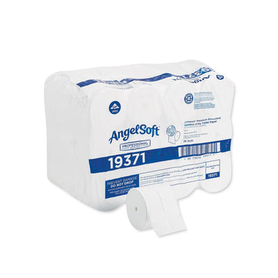 Georgia-Pacific Compact Coreless Bath Tissue, Septic Safe, 2-Ply, White, 750 Sheets/Roll, 36/Carton - GPC19371CT